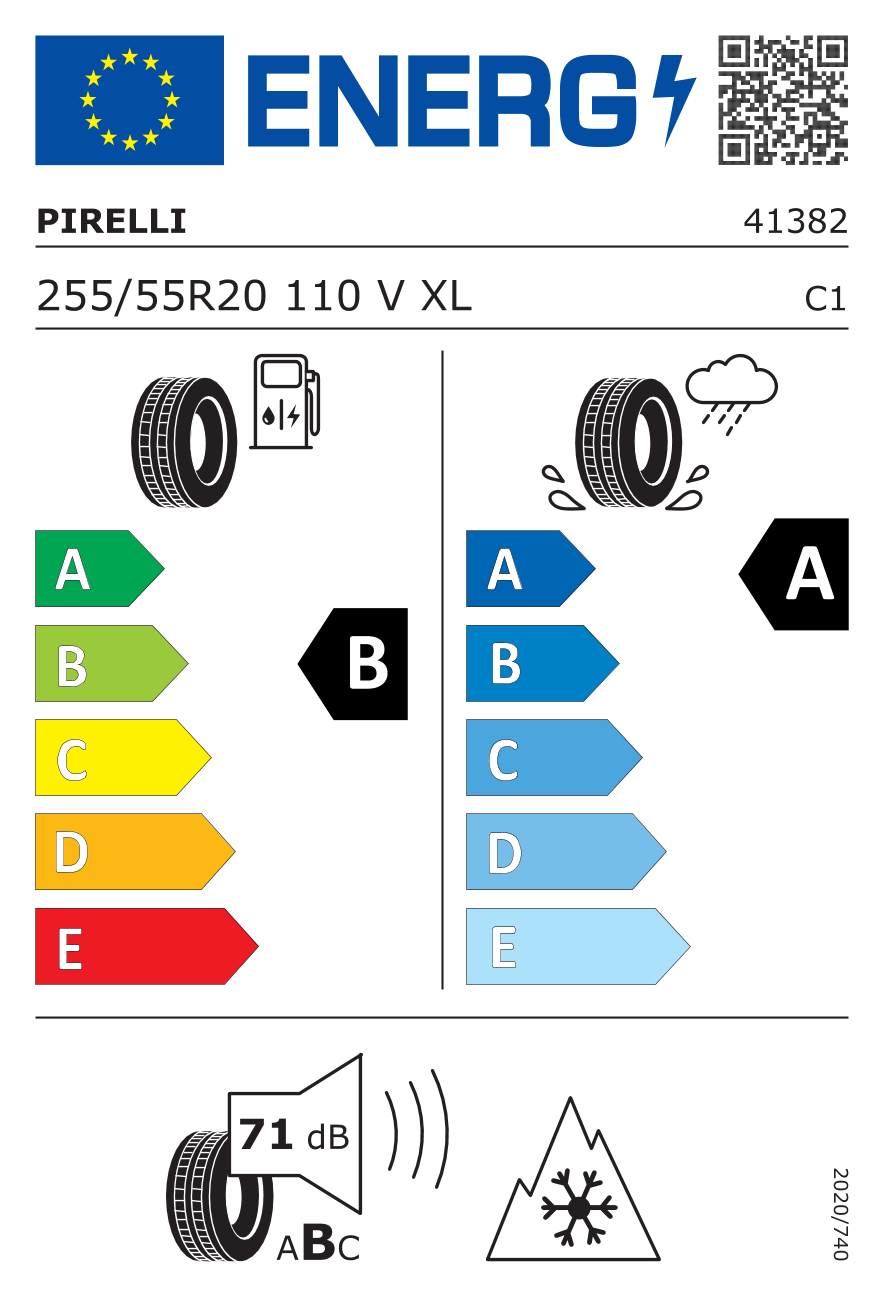 PIRELLI SCORPION WINTER 2 XL 255/55 R20 110V - европейски етикет