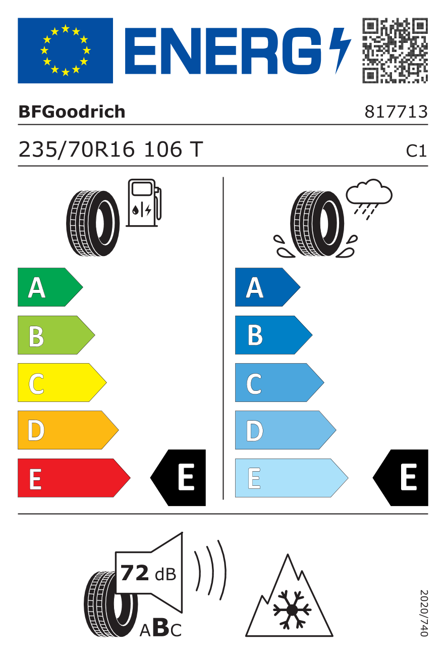 BF GOODRICH Trail Terrain TA OWL 235/70 R16 106T - европейски етикет