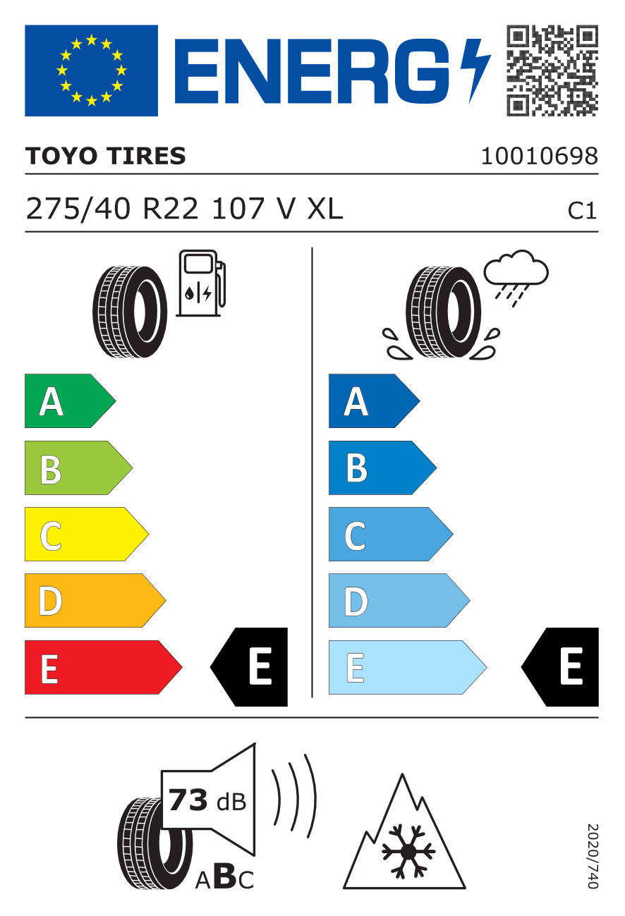 TOYO OBSERVE GSI6 LS 275/40 R22 107V - европейски етикет