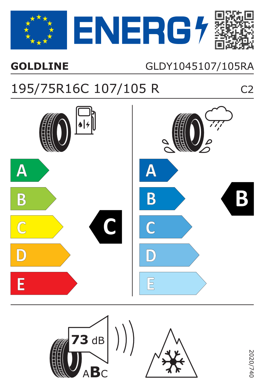 GOLDLINE GL 4SEASON LT+ 195/75 R16 107R - европейски етикет