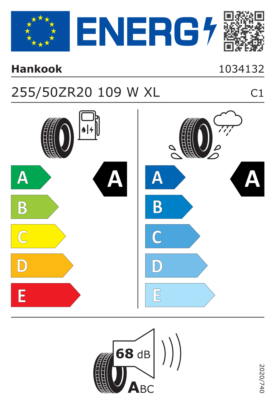 HANKOOK IK01A SOUND ABSORBER XL 255/50 R20 109W - европейски етикет