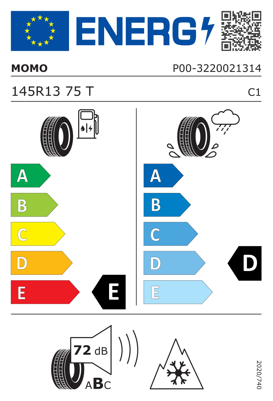 MOMO M-8 M-Trail AT PRO FP 145 R13 75T - европейски етикет