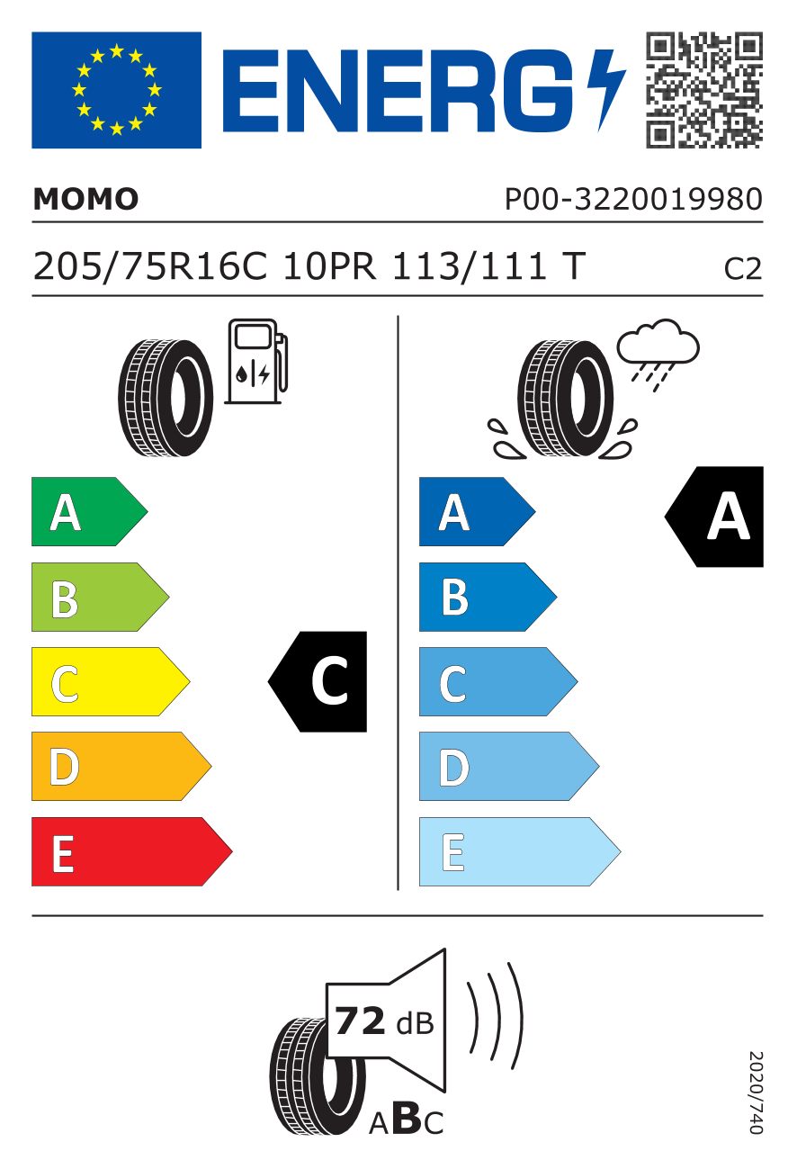 MOMO M-70 Mendex C PR10 205/75 R16 113T - европейски етикет
