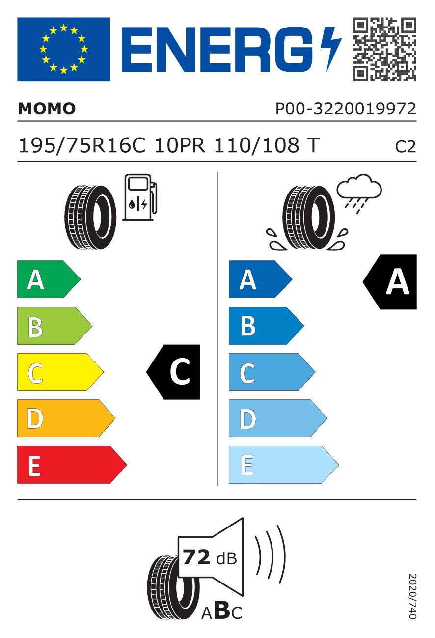 MOMO M-70 Mendex C PR10 195/75 R16 110T - европейски етикет