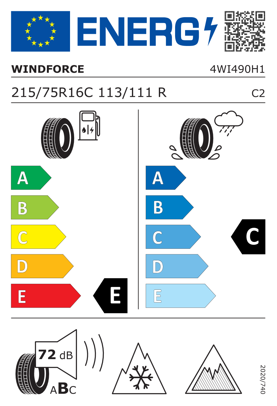 WINDFORCE SNOWBLAZER MAX 215/75 R16 113R - европейски етикет