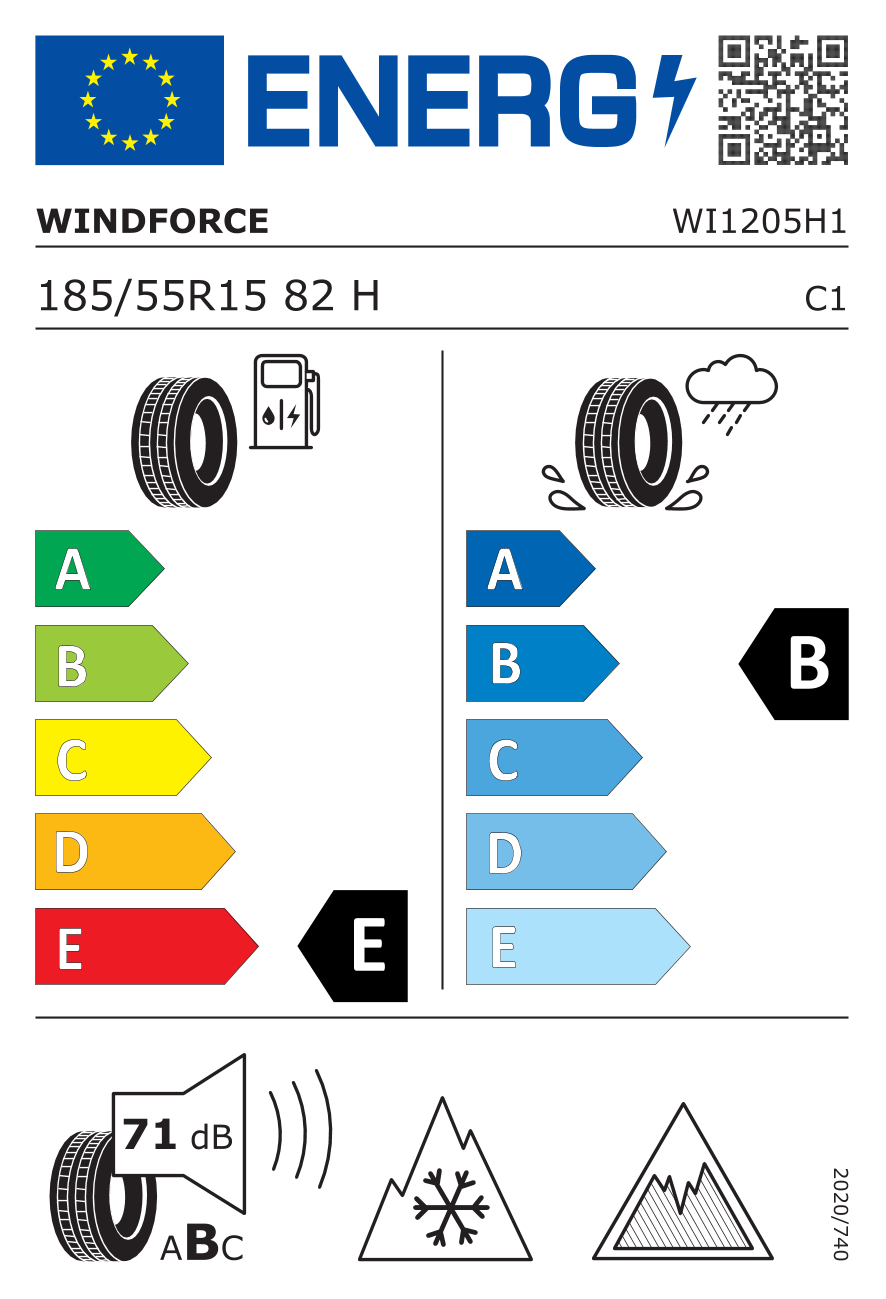 WINDFORCE SNOWBLAZER 185/55 R15 82H - европейски етикет