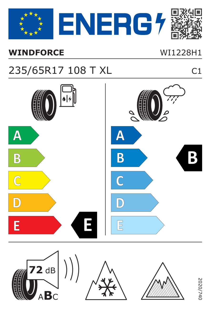 WINDFORCE SNOWBLAZER XL 235/65 R17 108T - европейски етикет