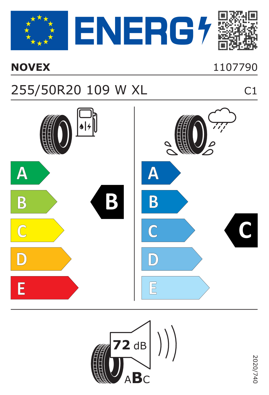 NOVEX SUV A5 XL 255/50 R20 109W - европейски етикет