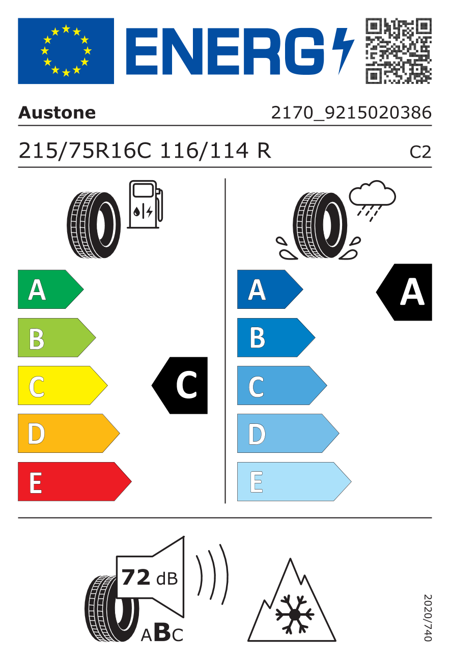 AUSTONE DURATO 4S 215/75 R16 116R - европейски етикет