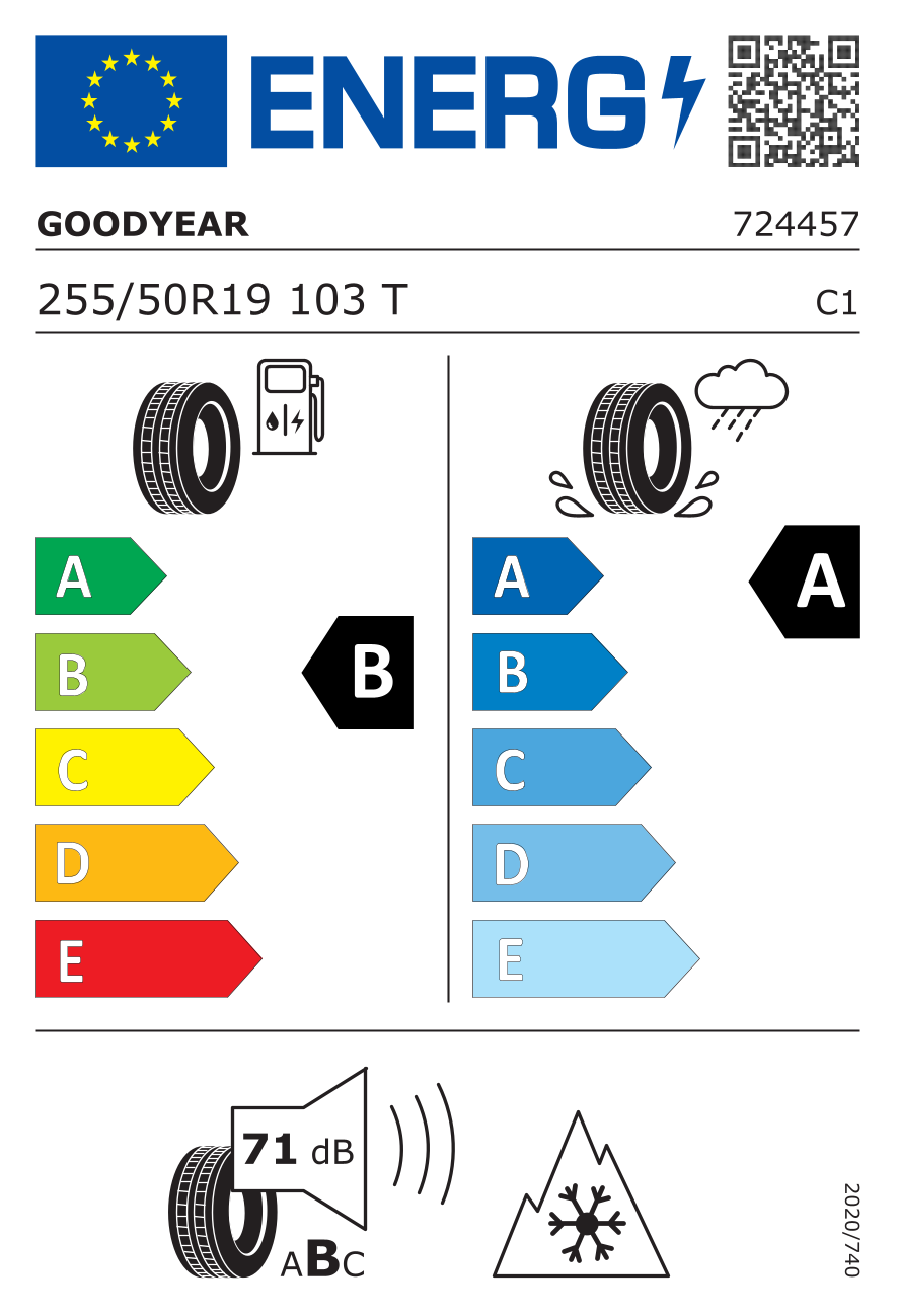 GOODYEAR VECTOR ALL SEASON 4 FP 255/50 R19 103T - европейски етикет