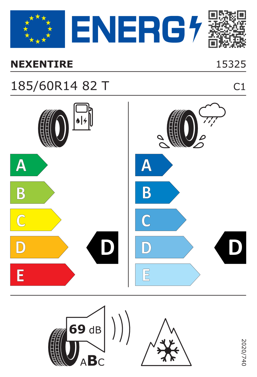 NEXEN NBLUE 4 SEASON 185/60 R14 82T - европейски етикет