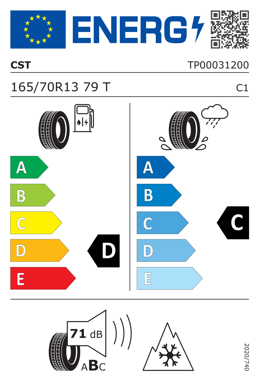CST Medallion All Season ACP1 165/70 R13 79T - европейски етикет