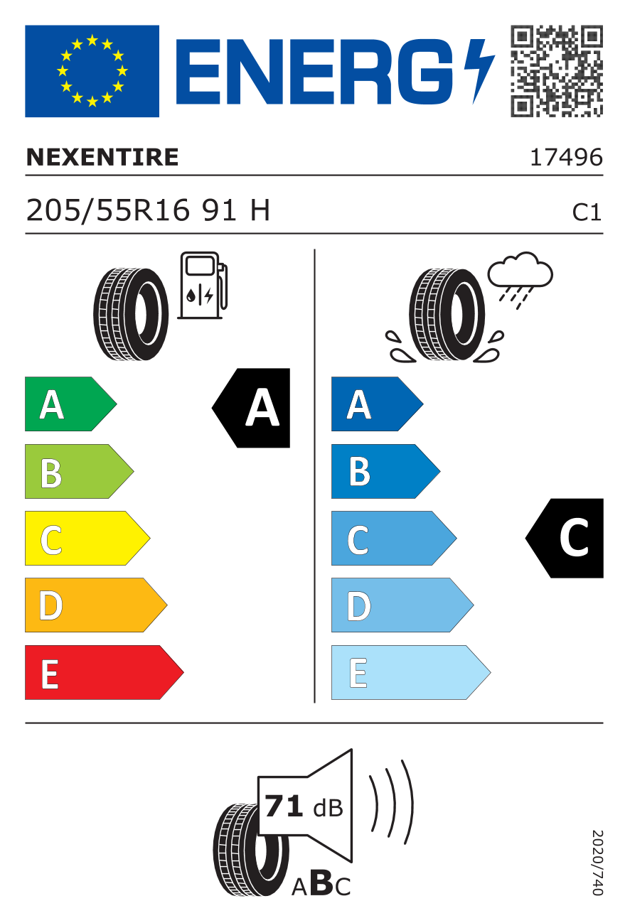 NEXEN N BLUE HD PLUS 205/55 R16 91H - европейски етикет