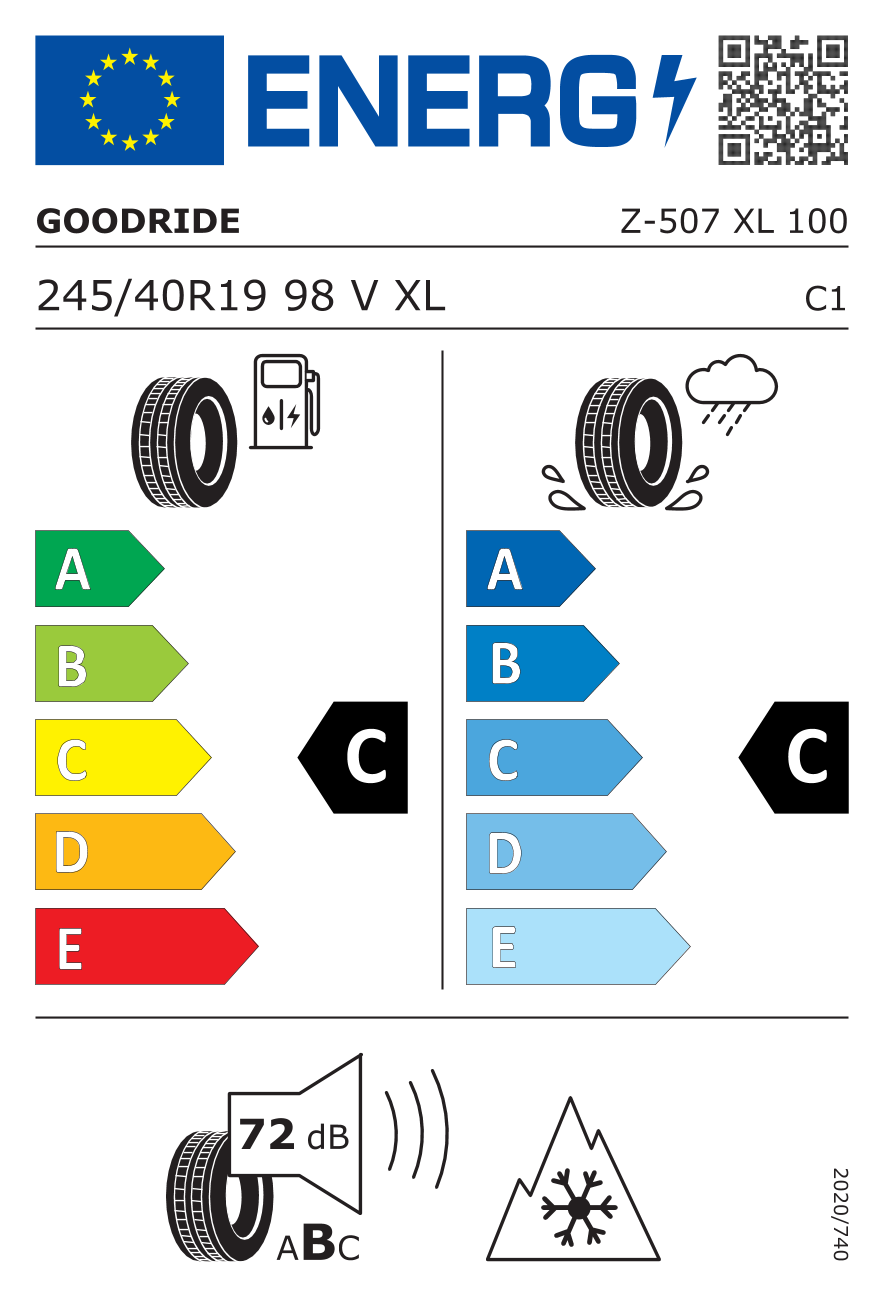 GOODRIDE ZuperSnow Z-507 XL 245/40 R19 98V - европейски етикет