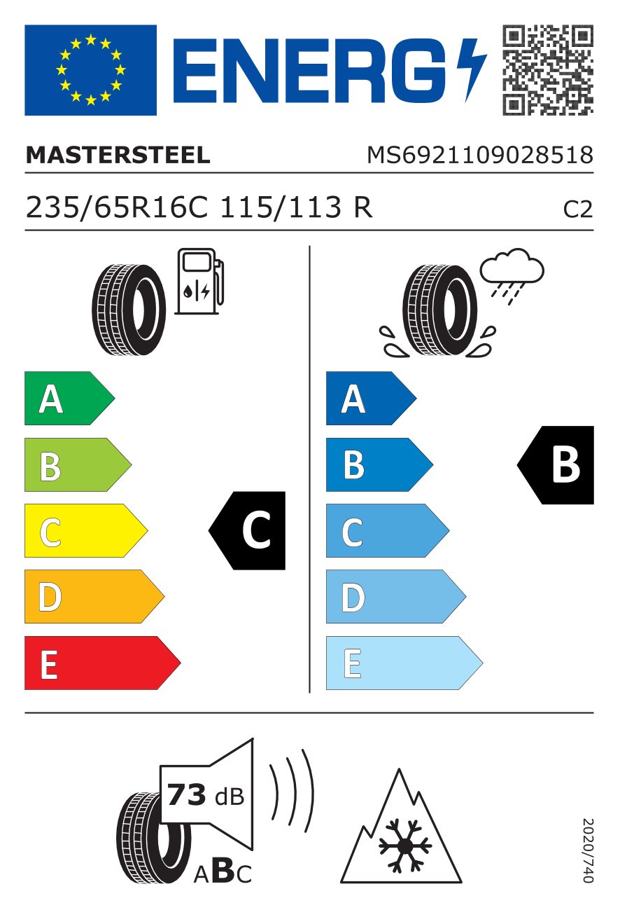 MASTER-STEEL ALLW-VAN 235/65 R16 115R - европейски етикет