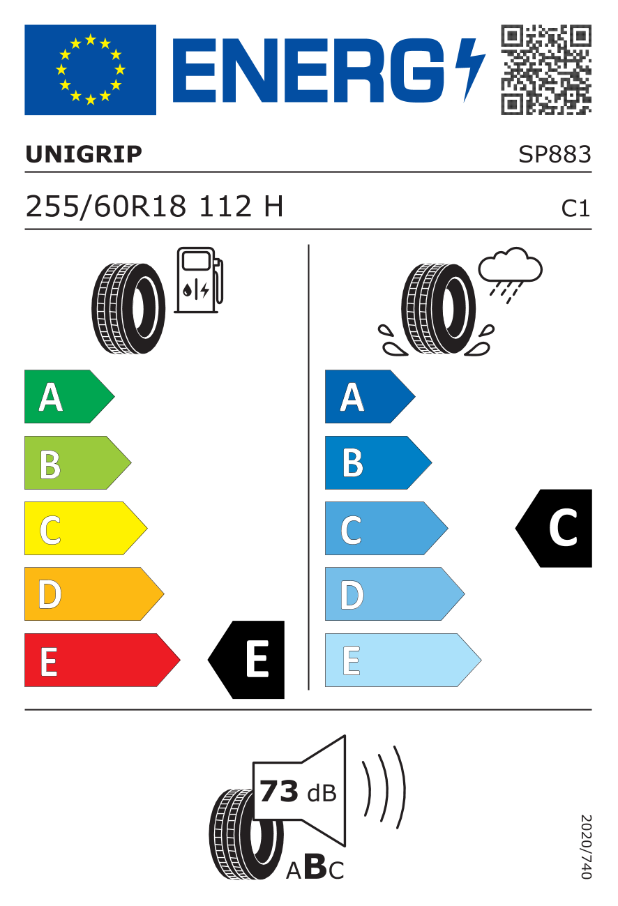 UNIGRIP LFORCEAT 255/60 R18 112H - европейски етикет