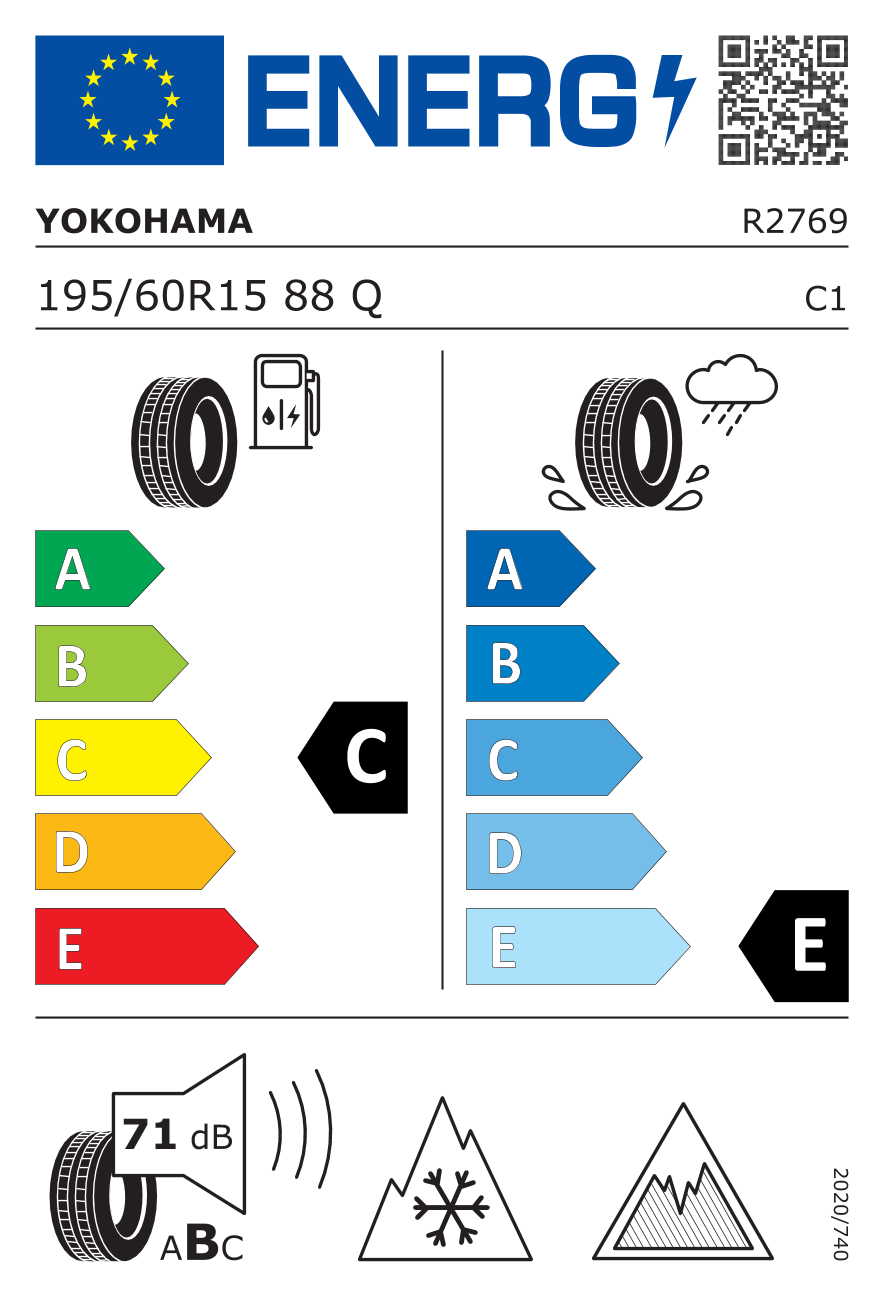 YOKOHAMA Ice Guard IG60 195/60 R15 88Q - европейски етикет