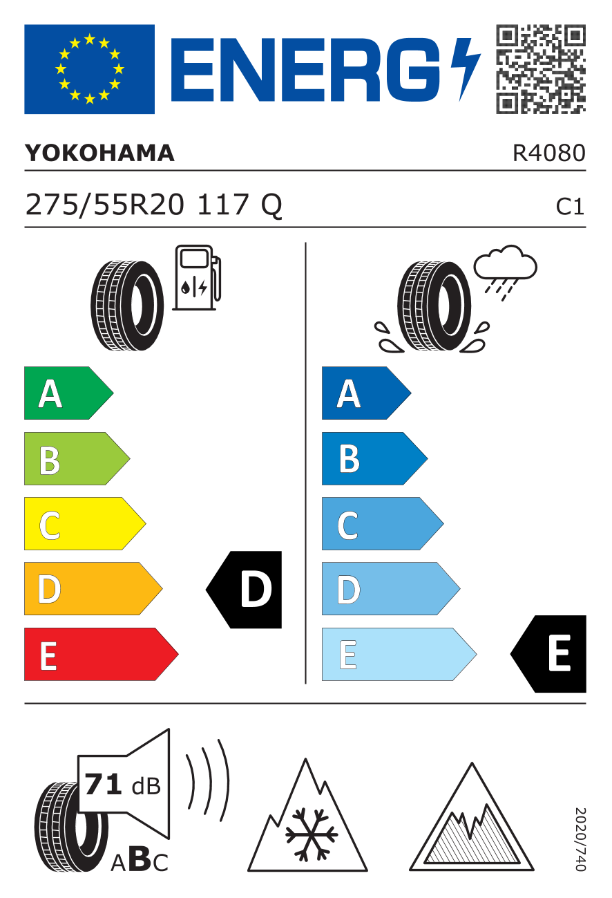 YOKOHAMA Ice Guard G075 XL 275/55 R20 117Q - европейски етикет
