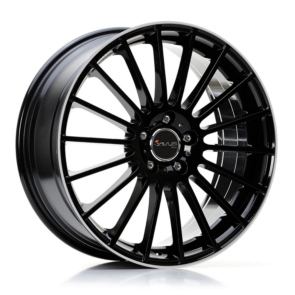 Ζάντες κραμάτων AVUS AC-M03 BLACK POLISHED LIP 8Jx18