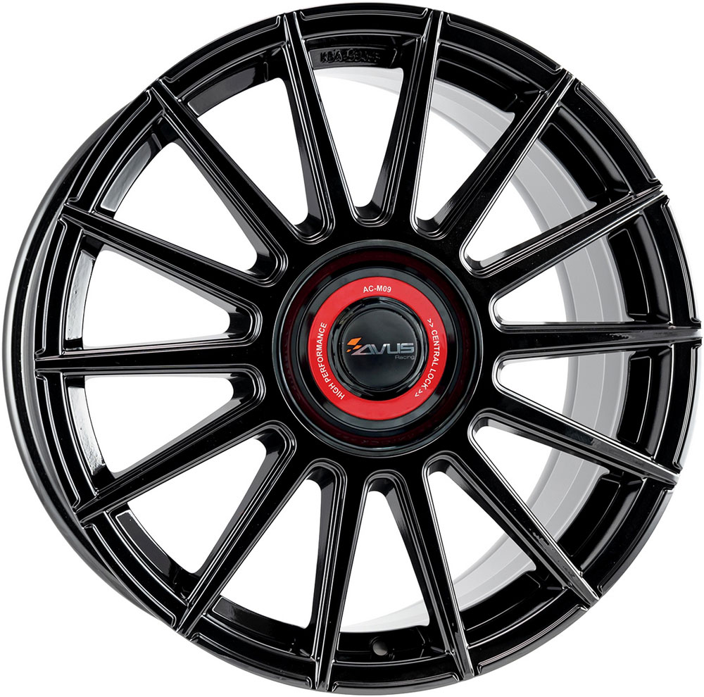 Алуминиеви джанти AVUS AC-M09 - DM09 BLACK CAP ROSSO 8Jx18