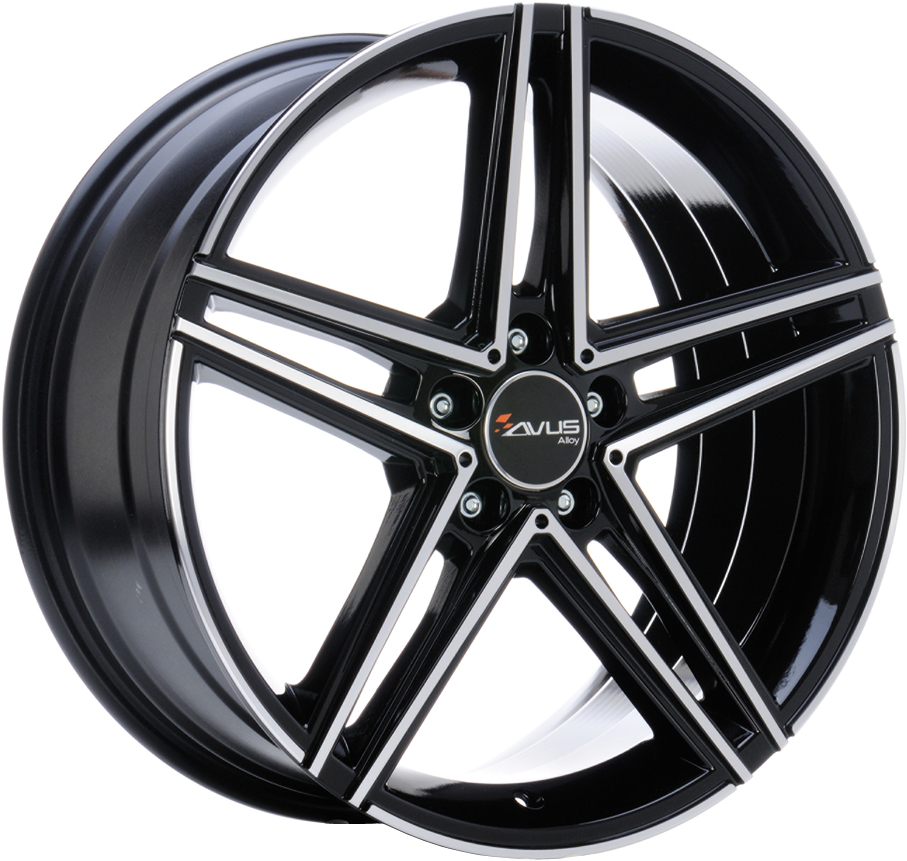 Jante din aliaj AVUS AC-515 BLACK POLISHED 7.5Jx17