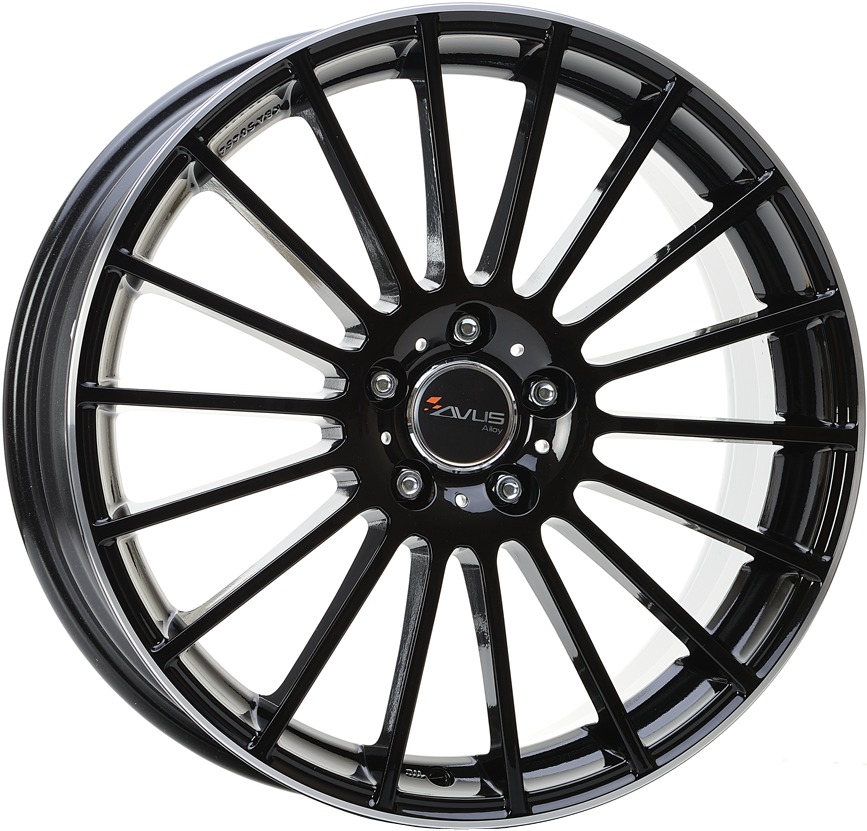 Jante din aliaj AVUS AC-M03 MATT BLACK POL.LIP 8Jx18