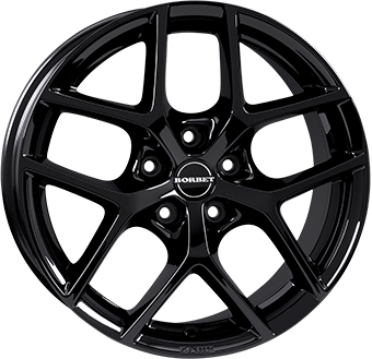 BORBET Y Gloss Black 7Jx17 Ζάντες κραμάτων BORBET Y Gloss Black 7Jx17