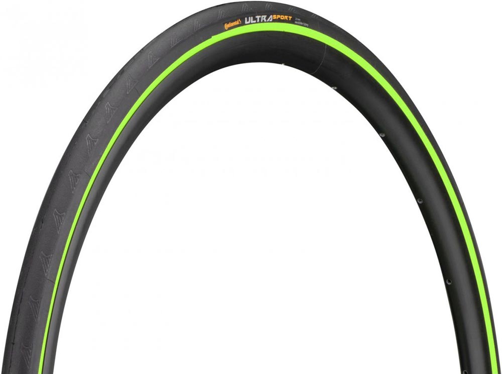Велосипедни гуми CONTINENTAL Външна 700x23C / 23 - 622 ULTRA SPORT 2 черно/ зелено