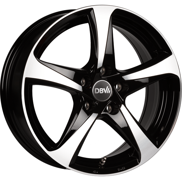 Алуминиеви джанти DBV 5SP 001 schwarz glänzend, front poliert 6Jx15