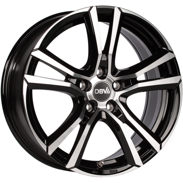 Алуминиеви джанти DBV Andorra schwarz glänzend, front poliert 6.5Jx16
