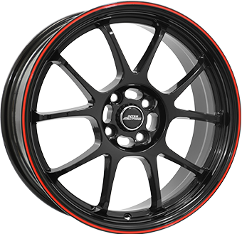 Алуминиеви джанти INTER ACTION PHOENIX GLOSS BLACK / RED 6.5Jx15
