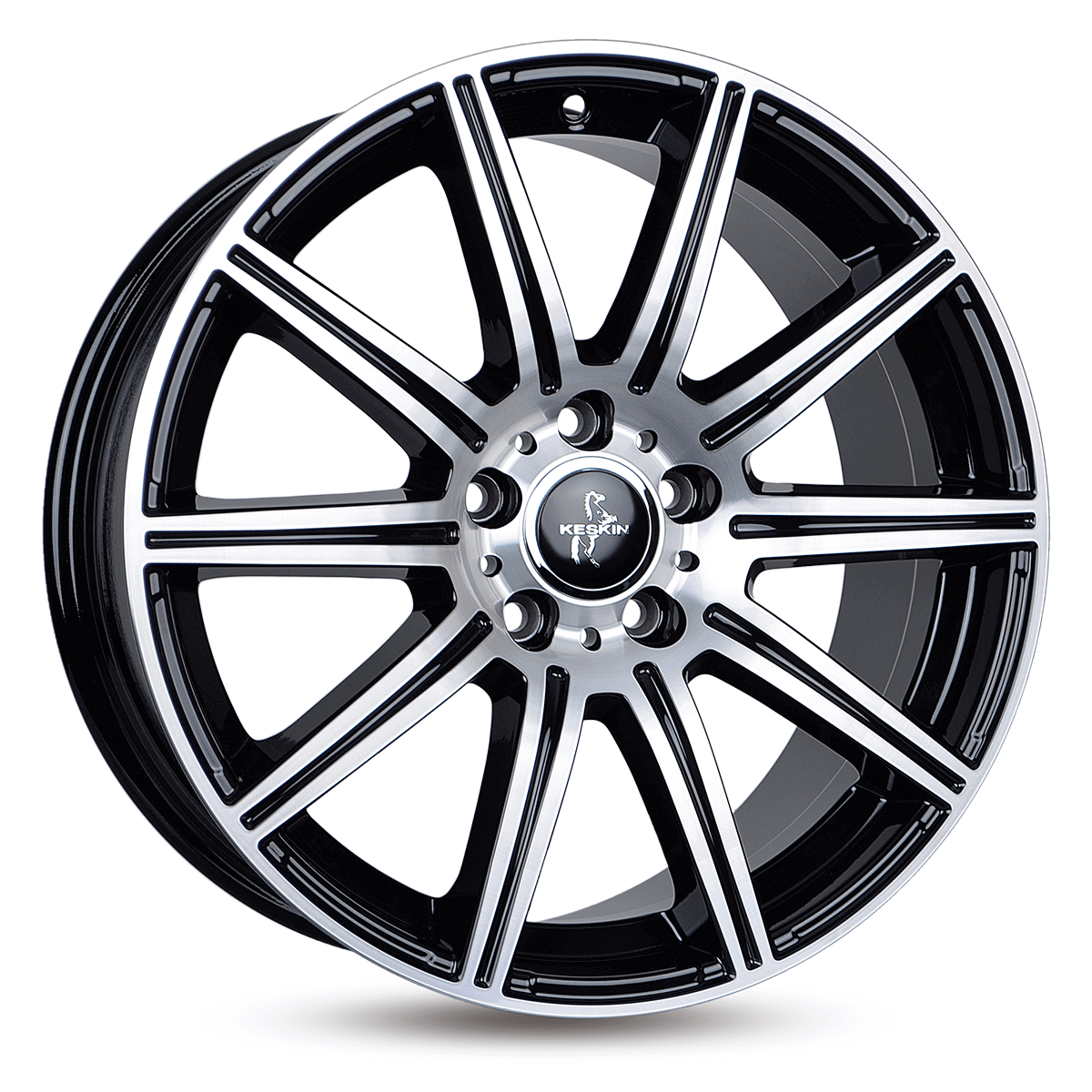 Ζάντες κραμάτων KESKIN WHEELS KT16 DYNAMIC BLACK FRONT POLISH 8Jx18