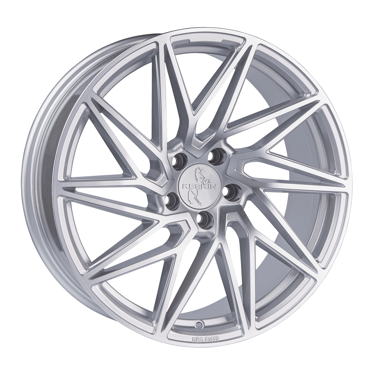 Jante din aliaj KESKIN WHEELS KT20 FUTURE SILVER FRONT POLISH 8Jx18