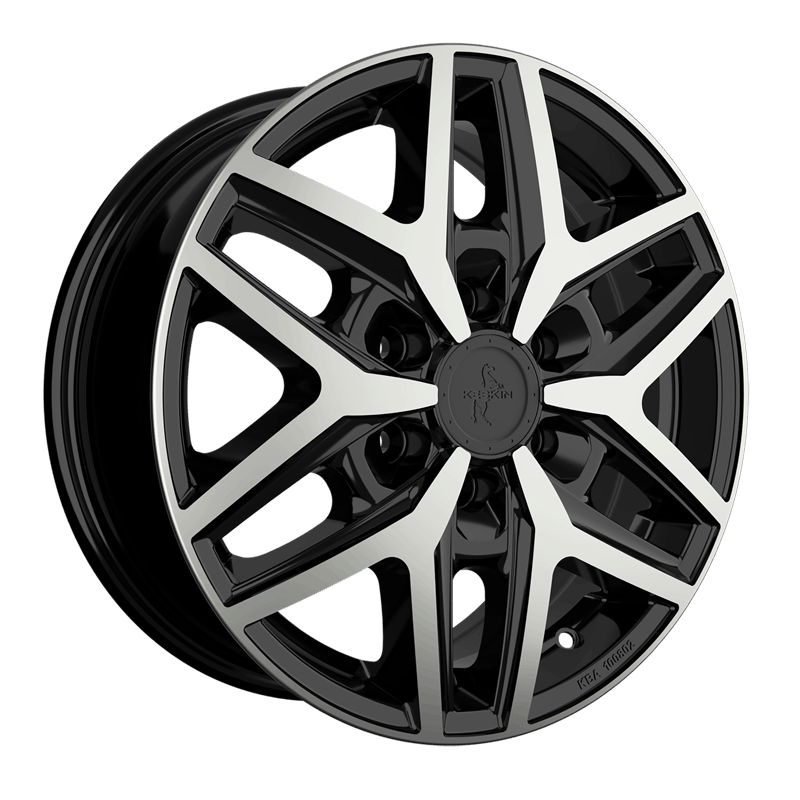Алуминиеви джанти KESKIN KT C1-6L CAMPER BLACK FRONT POLISH 6.5Jx16