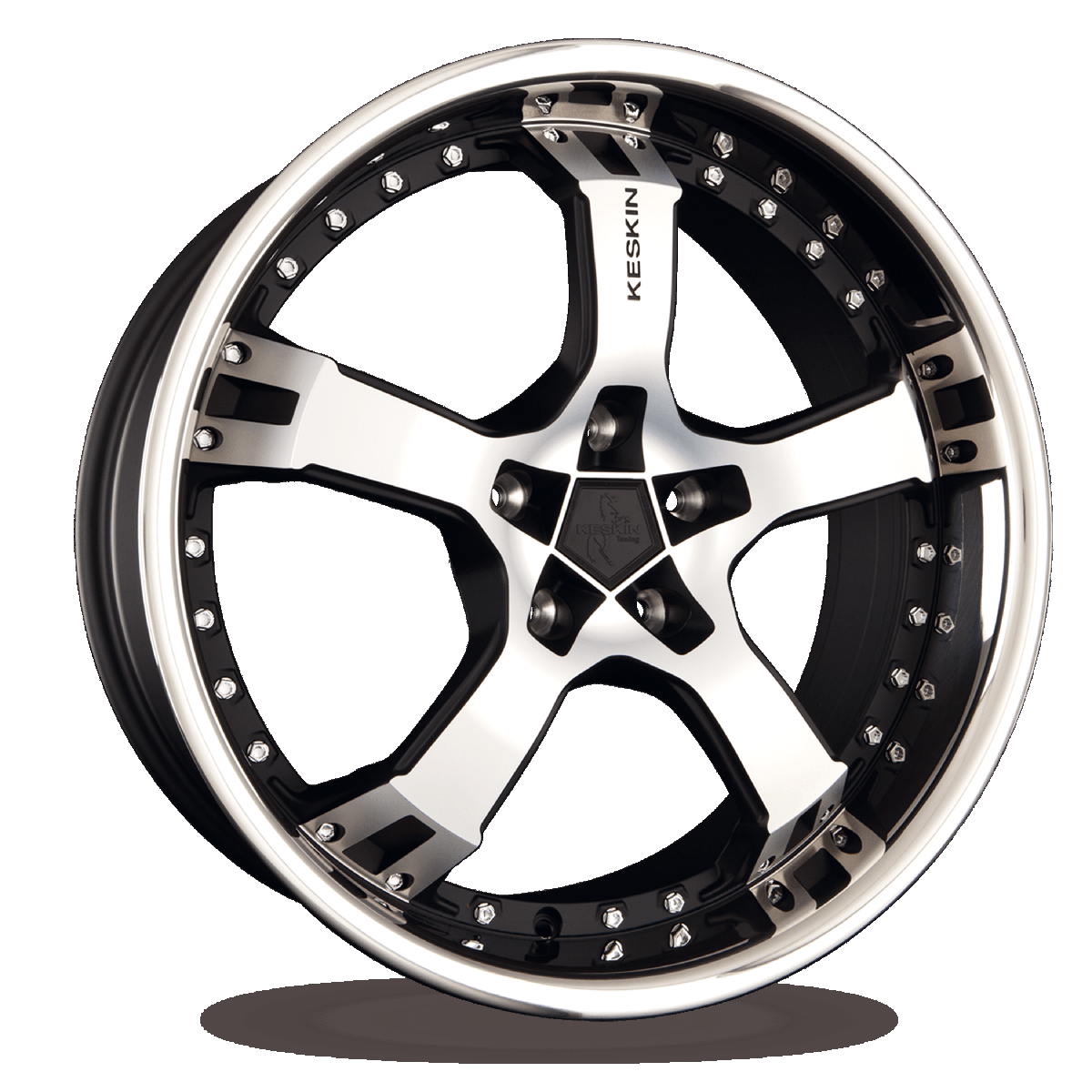 Jante din aliaj KESKIN KT10 HUMERUS MATT BLACK FRONT POLISH SL 9.5Jx18