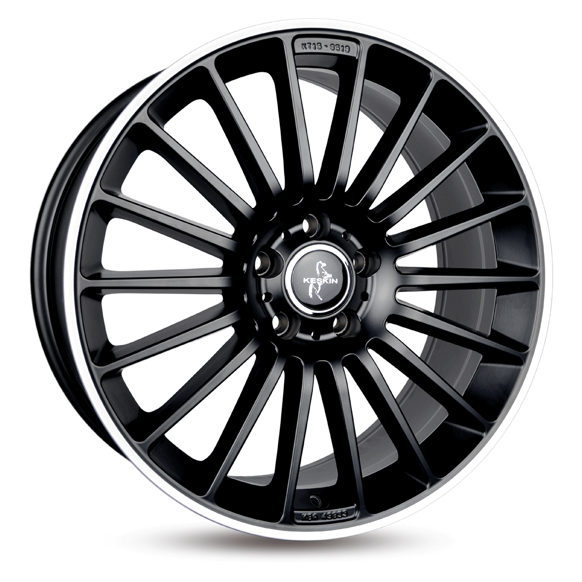 Ζάντες κραμάτων KESKIN KT15 SPEED MATT BLACK LIP POLISH 8.5Jx19