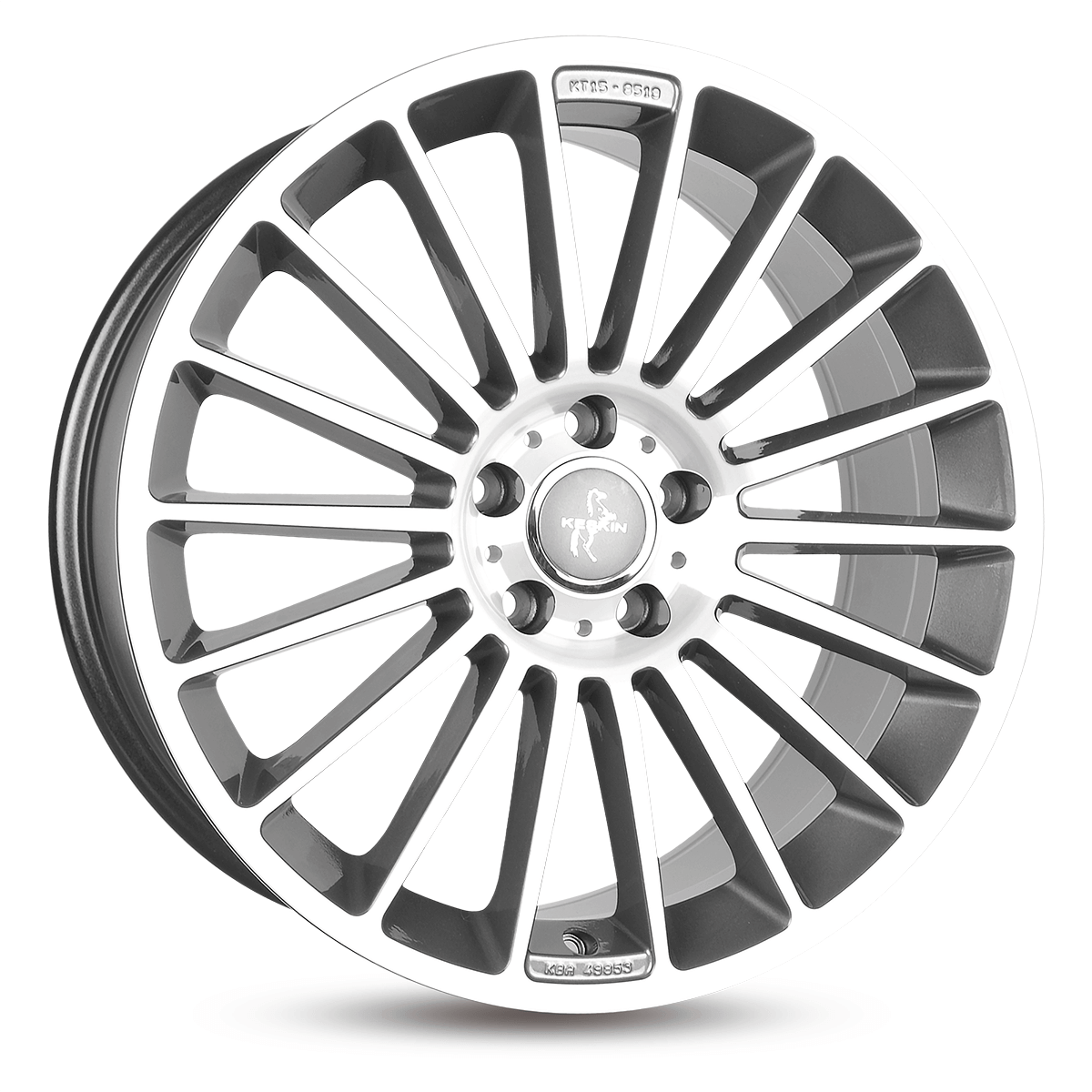 Jante din aliaj KESKIN KT15 SPEED PALLADIUM FRONT POLISH 7Jx17