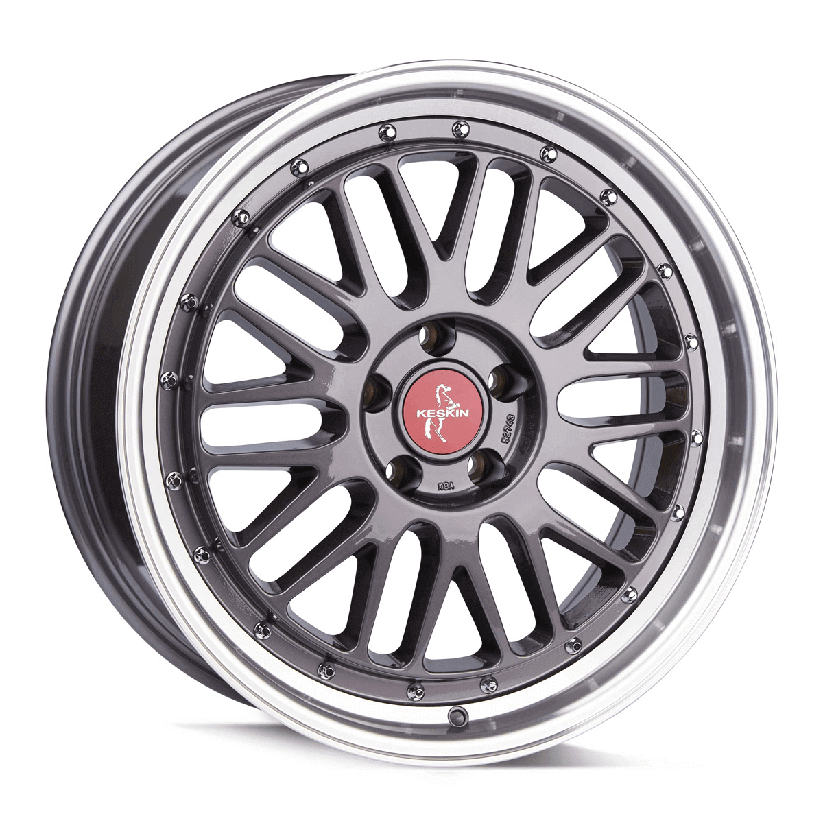 Алуминиеви джанти KESKIN KT22 RETRO TITAN GREY LIP POLISH 8Jx18