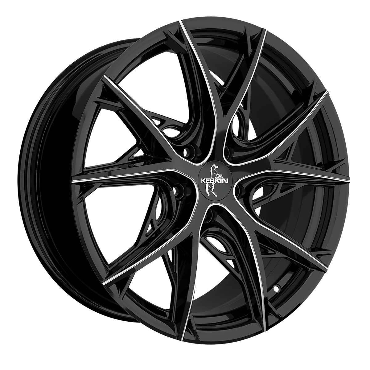KESKIN KT24 THUNDER BLACK SECRET DIAMOND 8.5Jx19 Алуминиеви джанти KESKIN KT24 THUNDER BLACK SECRET DIAMOND 8.5Jx19