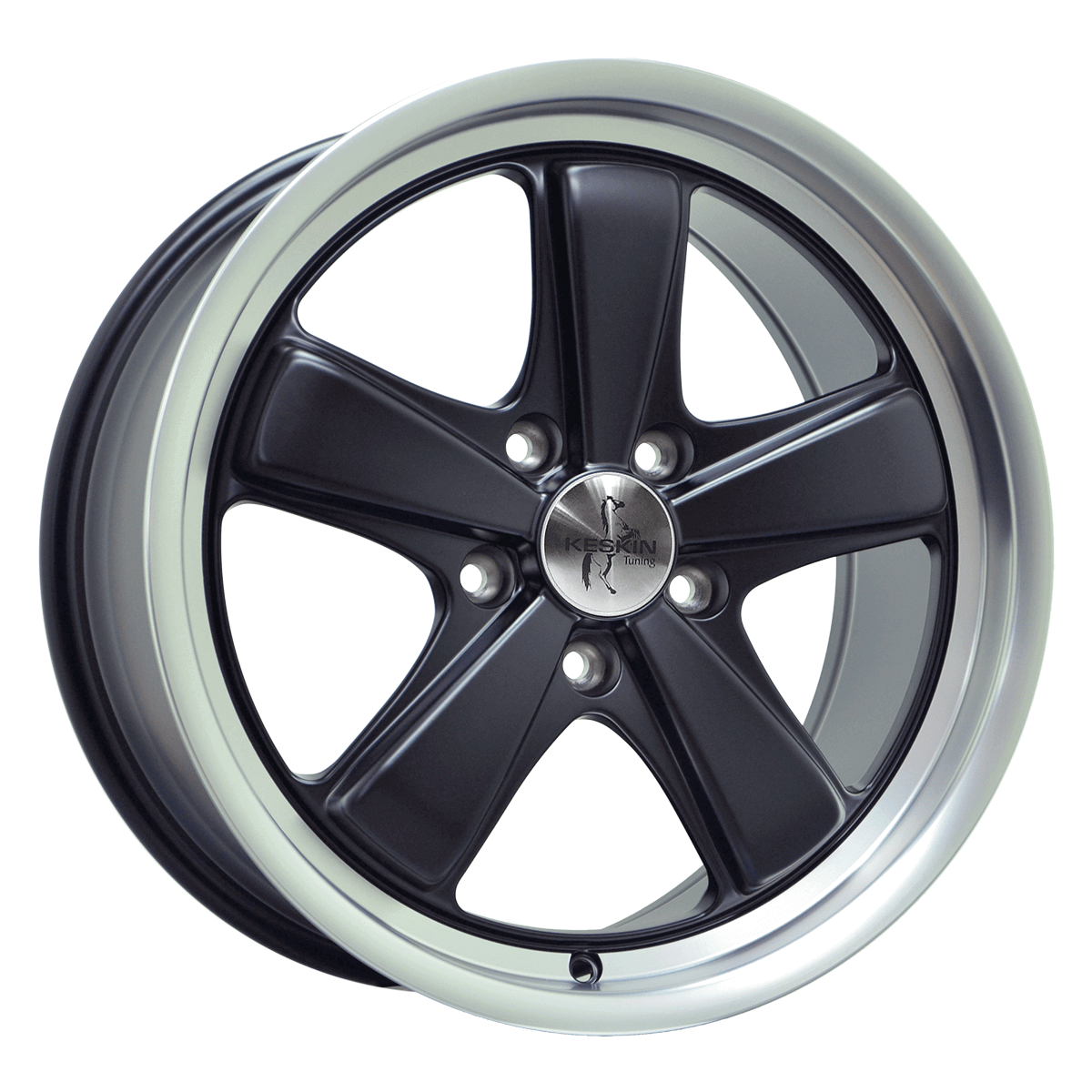 Алуминиеви джанти KESKIN KTPO1 FUCHS MATT BLACK LIP POLISH 8.5Jx19