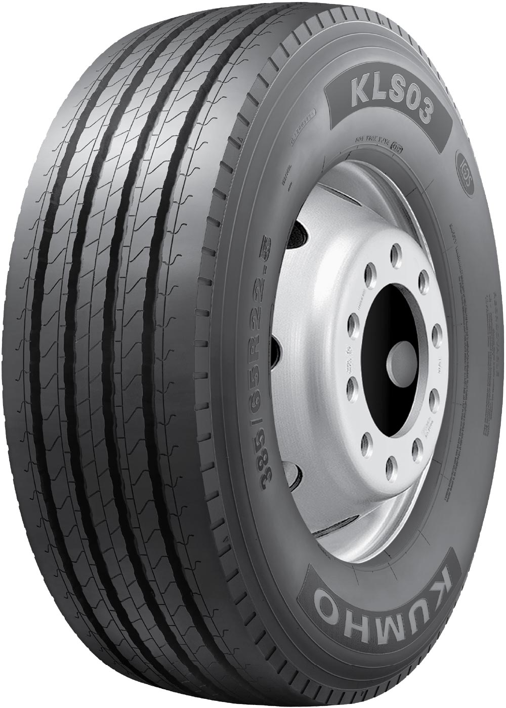 KUMHO KLS03 24PR 385/65 R22.5 K product_type-heavy_tires KUMHO KLS03 24PR 385/65 R22.5 K
