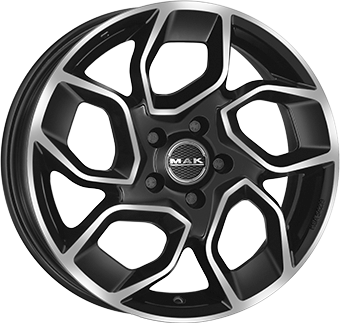 MAK EXPRESS-GB GLOSS BLACK POLISHED 6.5Jx16 Ζάντες κραμάτων MAK EXPRESS-GB GLOSS BLACK POLISHED 6.5Jx16