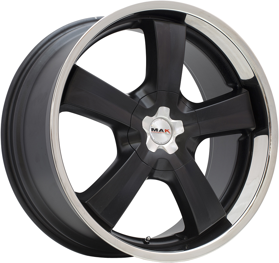 MAK G-FIVE -BML MATT BLACK STEEL LIP 10Jx22 Алуминиеви джанти MAK G-FIVE -BML MATT BLACK STEEL LIP 10Jx22