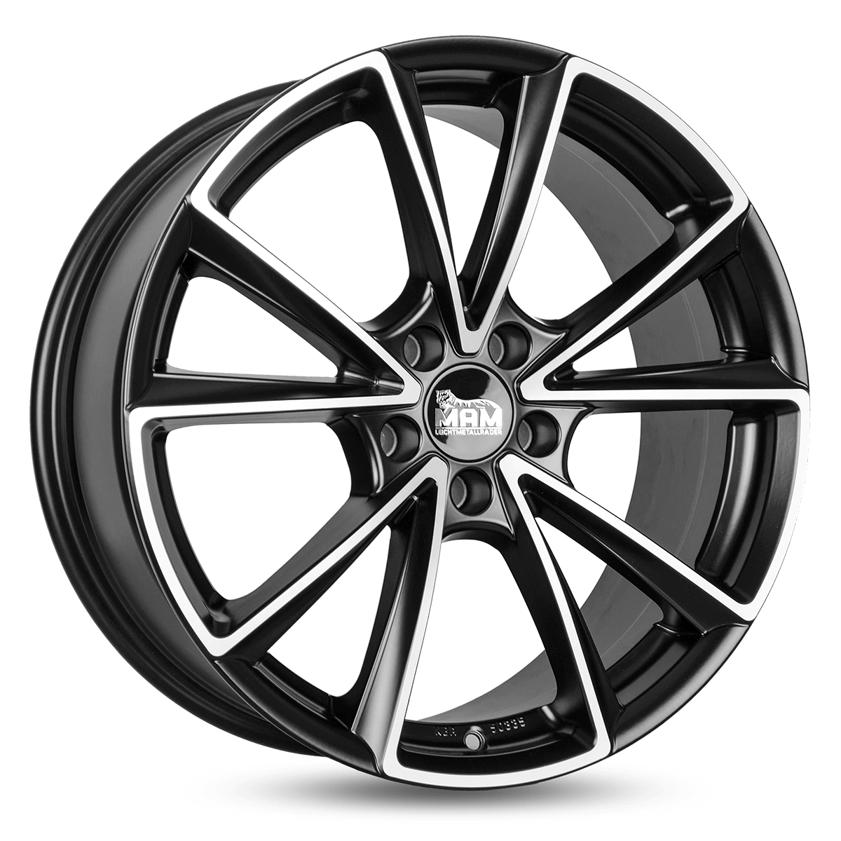 Ζάντες κραμάτων MAM A5 MATT BLACK FRONT POLISH 8Jx19