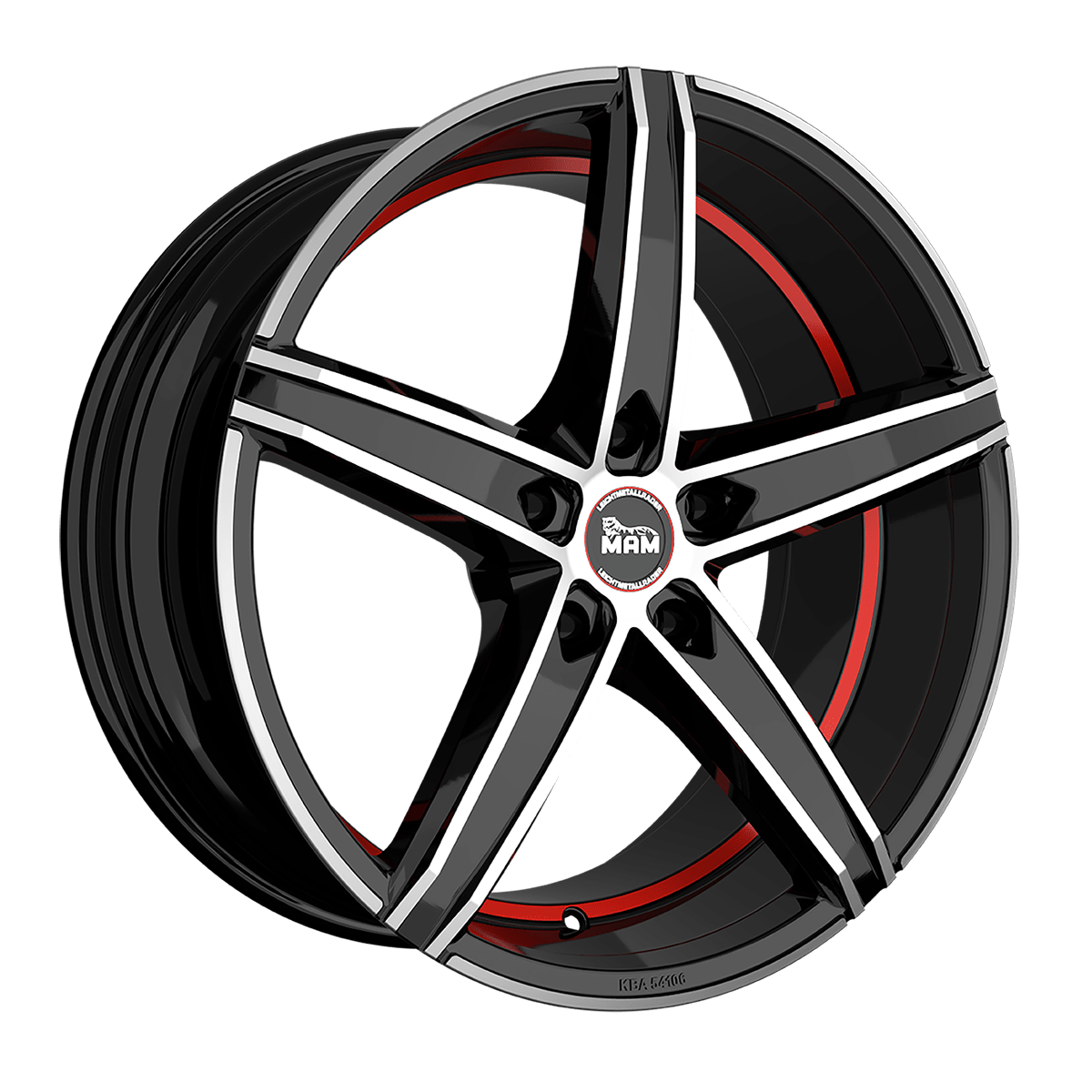 Алуминиеви джанти MAM OX-18 BLACK FRONT POLISH RED INSIDE 8.5Jx19