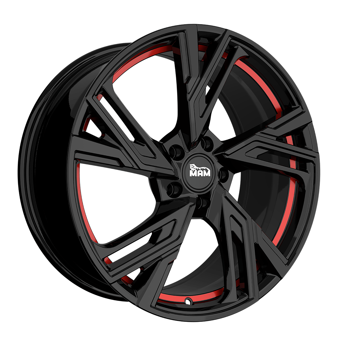Алуминиеви джанти MAM RS5 BLACK PAINTED RED INSIDE 7.5Jx17
