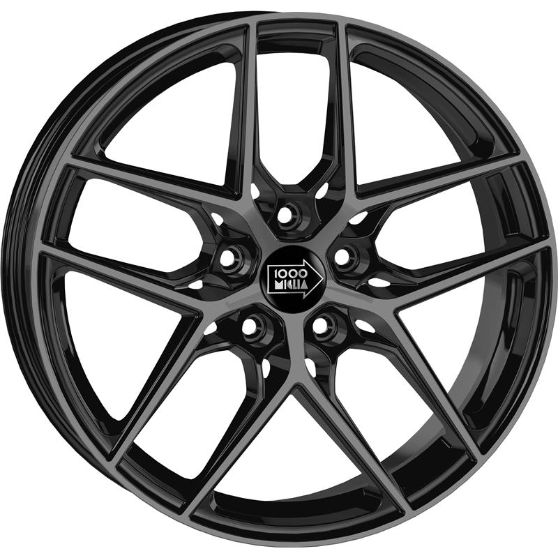 Jante din aliaj MILLE MIGLIA MM1004 GLOSS BLACK DARK POLISHED 8Jx18