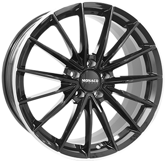 Алуминиеви джанти MONACO GP14 Gloss Black / Polished lip 7.5Jx18