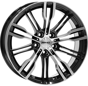 MONACO GP8 Gloss Black / Polished 8Jx19 Алуминиеви джанти MONACO GP8 Gloss Black / Polished 8Jx19