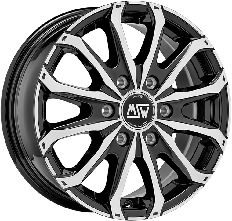 MSW MSW 48 VAN 6 HOLES GLOSS BLACK FULL POLISHED 6.5Jx16 Ζάντες κραμάτων MSW MSW 48 VAN 6 HOLES GLOSS BLACK FULL POLISHED 6.5Jx16